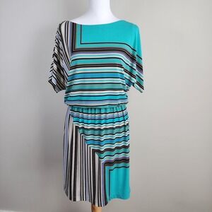 Jessica Dress Womens 6 Turquoise Teal Feminine Office Wedding Vacation Evening